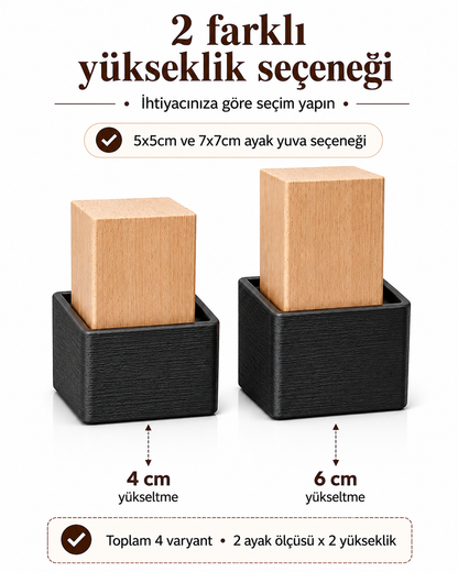Kare Mobilya Ayak Yükseltici