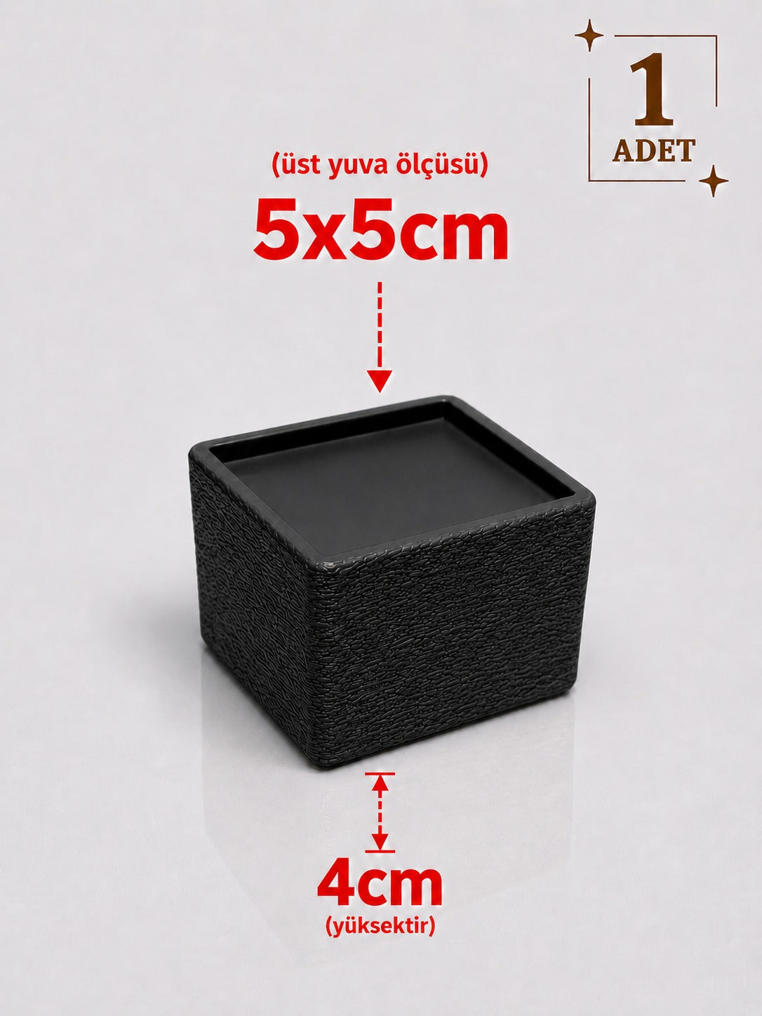 Kare Mobilya Ayak Yükseltici – 1 Adet