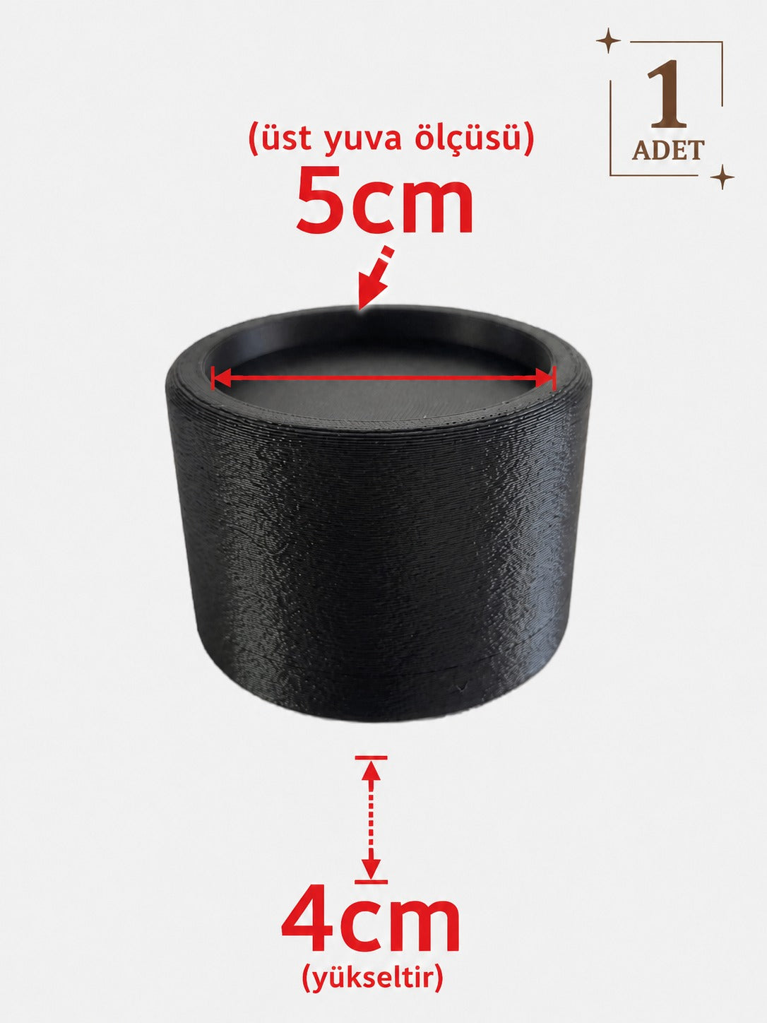 Yuvarlak Mobilya Ayak Yükseltici – 1 Adet