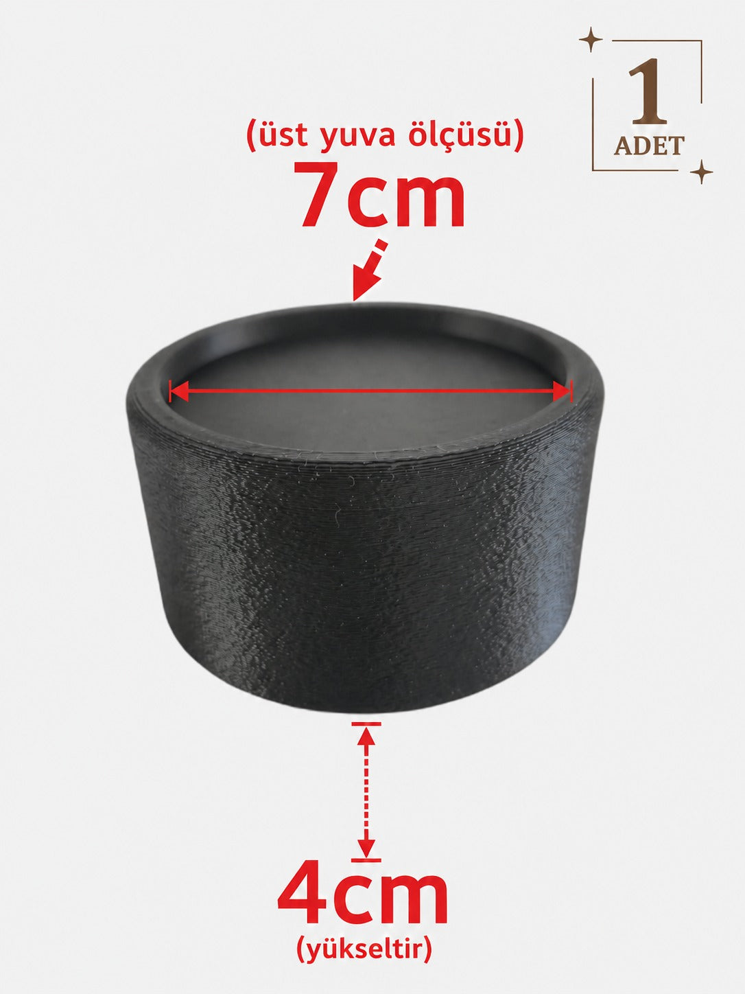 Yuvarlak Mobilya Ayak Yükseltici – 1 Adet