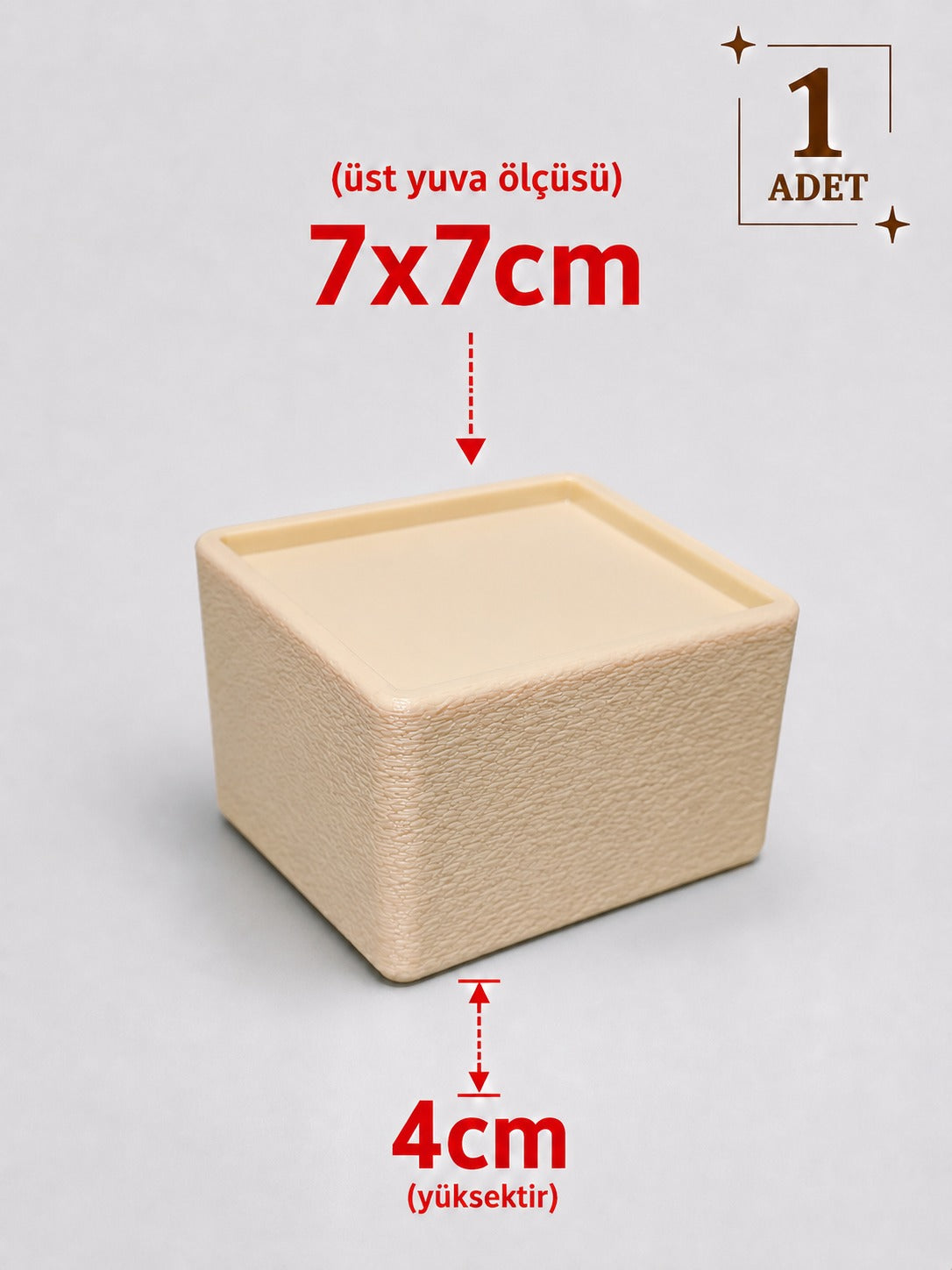 Kare Mobilya Ayak Yükseltici – 1 Adet