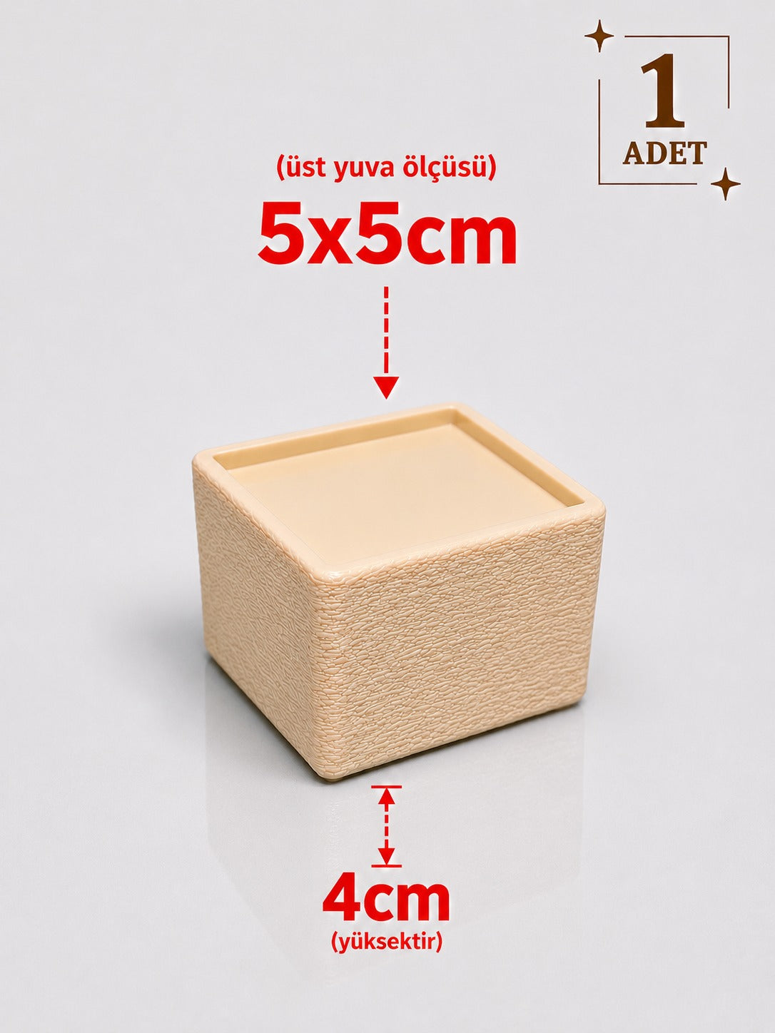 Kare Mobilya Ayak Yükseltici – 1 Adet