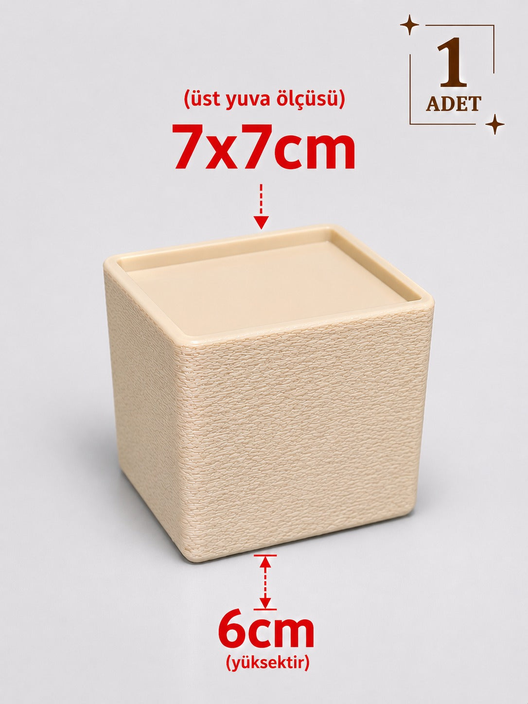 Kare Mobilya Ayak Yükseltici – 1 Adet